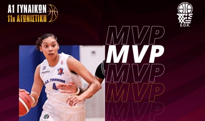 Α1 Γυναικών: Η Μπριγκς MVP της 11ης Αγωνιστικής